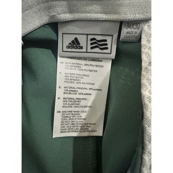 Adidas Men's Golf Ultimate 365 Chino Pants Green Stretch Pockets Size 34 x 30 - Picture 5 of 13